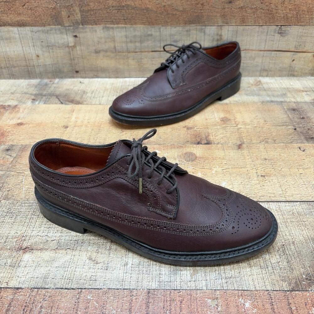 Florsheim for brooks brothers Shoes Mens Size 8.5 D Brown Leather Wingtip Dress